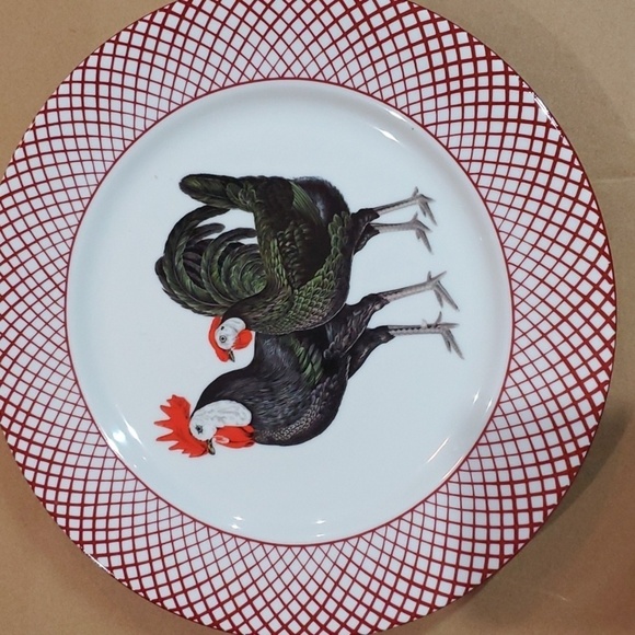 Haldon Group Devonshire rooster plate red and black - Picture 1 of 4